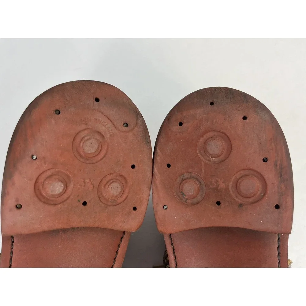 Allen Edmonds Strandmok Shoes Burnished Brown Cap Toe Dainite Soles Men's 10 D